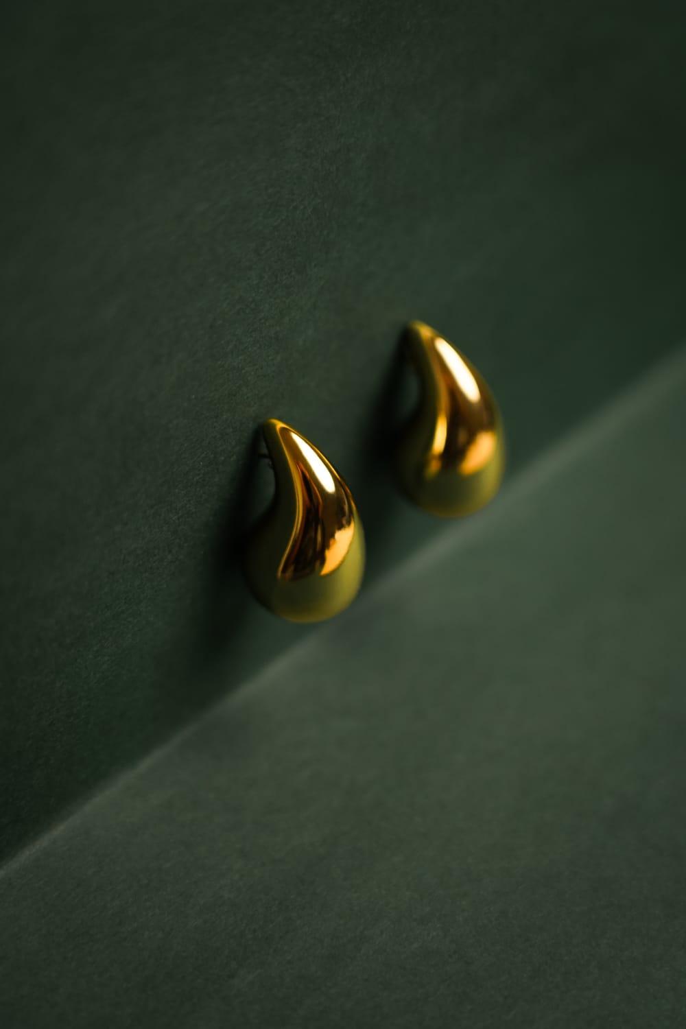 Golden Teardrop Statement Earrings