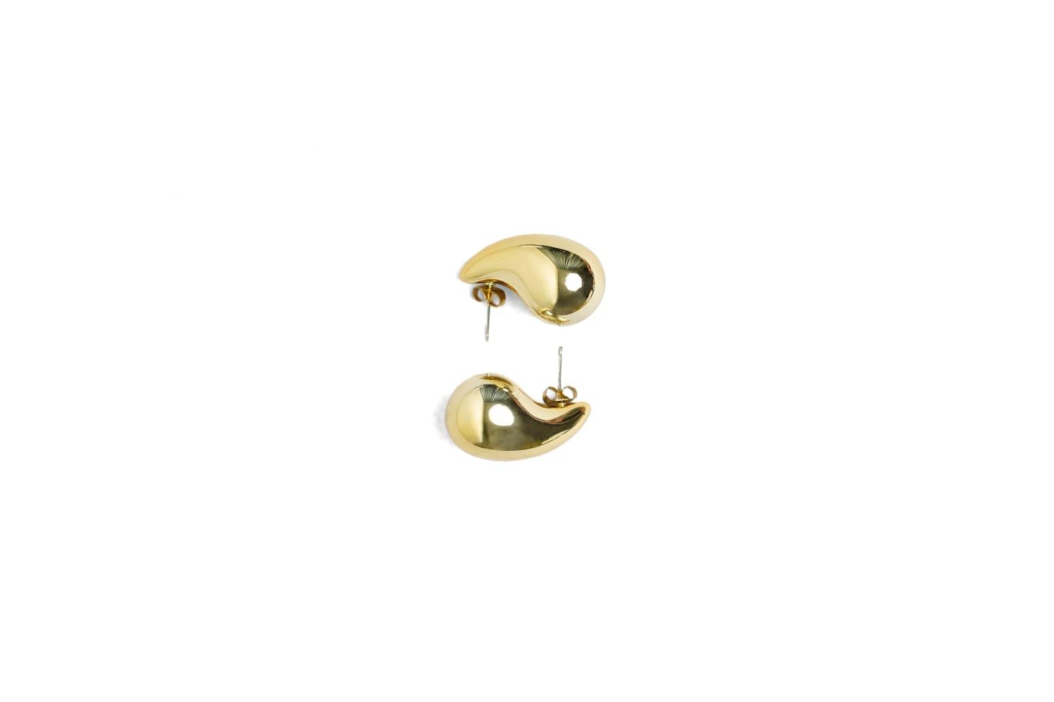 Golden Teardrop Statement Earrings